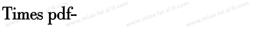 Times pdf字体转换